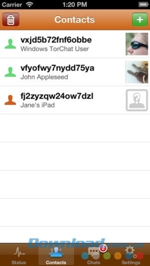 iTorChat cho iOS hỗ trợ nhắn tin nặc danh