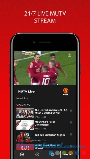 MUTV cho iOS  live stream 24/7