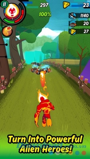 Ben 10: Up to Speed cho iOS biến hình thành siêu nhân