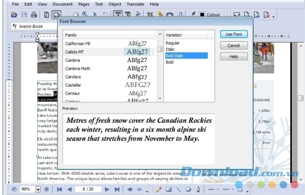 Infix Pro cho Mac thay đổi font chữ theo ý muốn