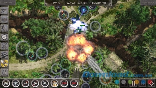 Hiệu ứng đồ họa chân thực, sống động như phim hành động của Defense Zone 3 HD cho iOS