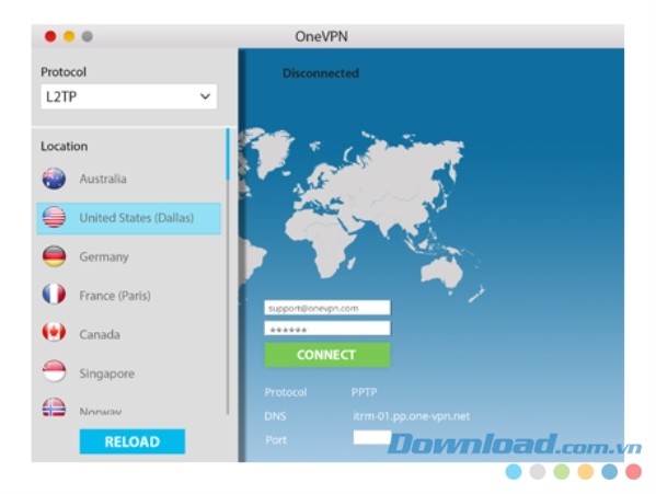 OneVPN cho Mac hỗ trợ kết nối qua nhiều giao thức mạng khác nhau OneVPN cho Mac hỗ trợ kết nối qua nhiều giao thức mạng khác nhau