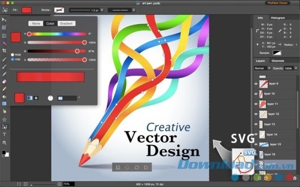 Pro Paint cho Mac hỗ trợ các bản vẽ vector sáng tạo