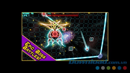 Đối đầu với tên boss mạnh mẽ trong Hyperlight EX cho iOS