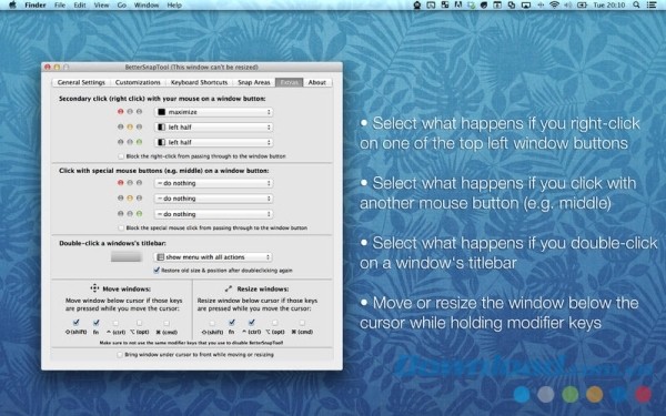 BetterSnapTool cho Mac là chương trình quản lý màn hình hiệu quả nhất