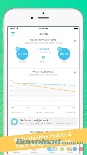 Inlivo cho iOS kế hoạch giảm cân