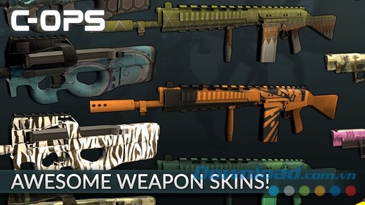 Critical Ops cho iOS có kho vũ khí đa dạng với đủ chủng loại khác nhau