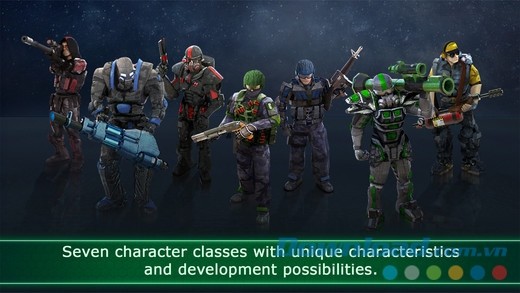 Ailen Shooter TD cho iOS có hệ thống lớp chiến binh phong phú