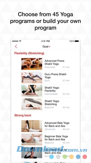 Yoga.com cho iOS cung cấp tư thế tập yoga chính xác