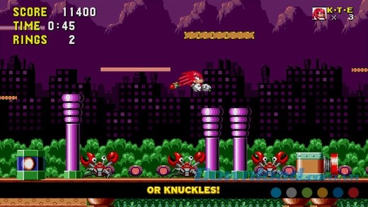 Sonic The Hedgehog cho iOS cho phép người chơi lựa chọn nhân vật điều khiển ngoài Sonic