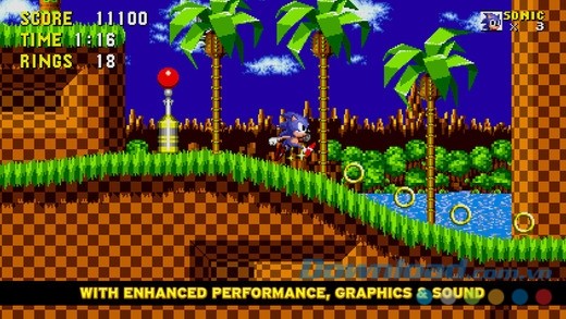 SEGA tiến hành nhiều cải tiến đồ họa, âm thanh và hiệu năng trên Sonic The Hedgehog cho iOS 