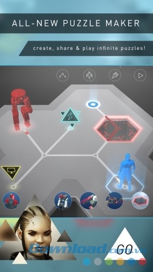 Tự tạo câu đố trong Deus Ex GO cho iOS