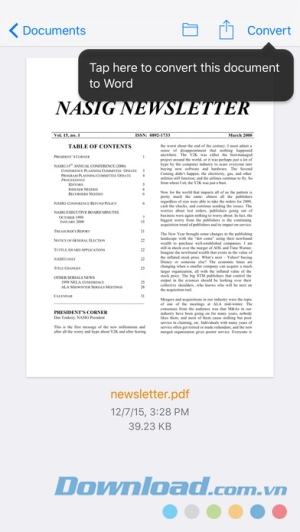 Màn hình sửa file PDF easyPDF cho iOS 
