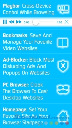 Tính năng Playbar của Video & TV Cast for Chromecast cho iOS 