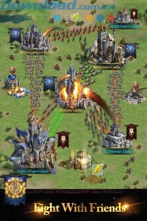 Chiến đấu trong một chiến trường đông người rực lửa