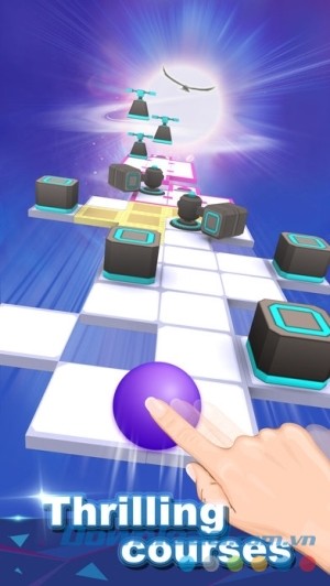 Rolling Sky cho iOS đẩy bóng tới mục tiêu