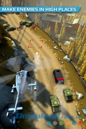 chạy trốn kẻ thù ở vị trí cao trong Smash Bandits Racing cho Android 