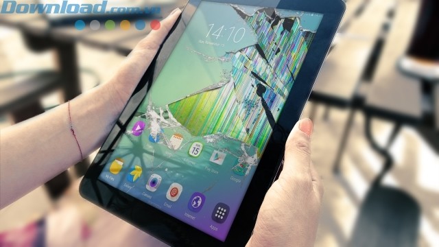 Mô phỏng nứt vỡ màn hình máy tính bảng Mô phỏng nứt vỡ màn hình máy tính bảng