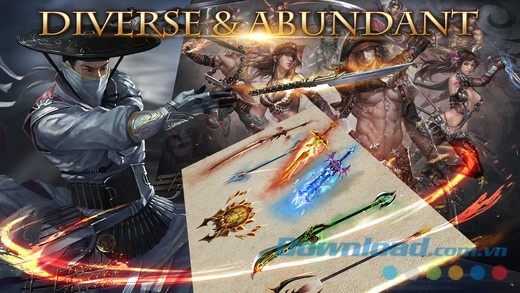 Lớp nhân vật đa dạng với phong cách anh hùng cực "chất" trong Conquer Online Ⅱ: Infinite Battle cho iOS 
