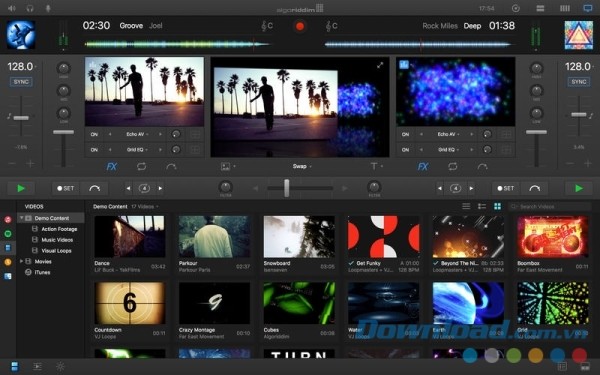 djay Pro cho Mac kết nối trực tiếp với thư viện nhạc iTunes khổng lồ