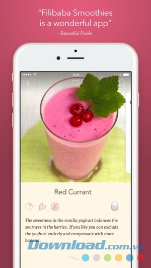 Filibaba Smoothies cho iOS dạy pha chế đồ uống ngon