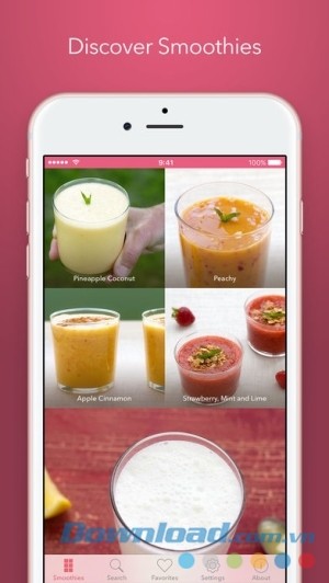 Filibaba Smoothies cho iOS khám phá đồ uống