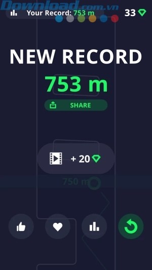 cố gắng đưa bóng đi được quãng đường xa nhất