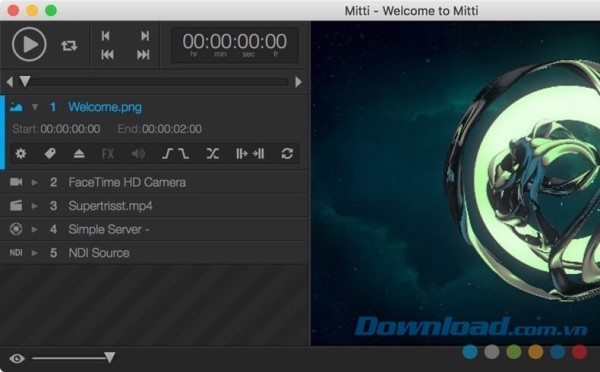 Mitti cho Mac hỗ trợ nhiều nguồn phát video phổ biến
