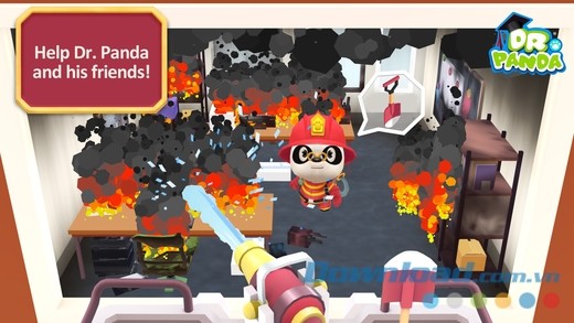 Game lính cứu hỏa hấp dẫn Dr. Panda Firefighters cho iOS 