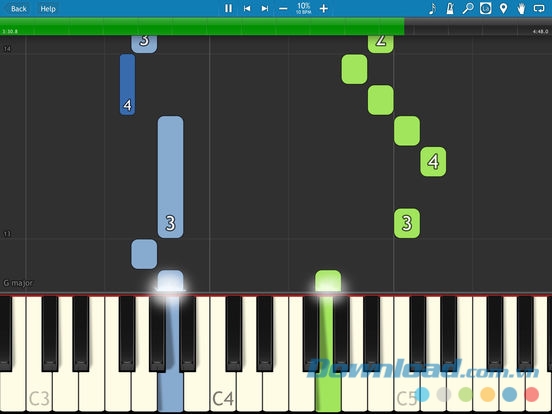 Synthesia cho iOS hướng dẫn đánh đàn qua trò chơi hấp dẫn