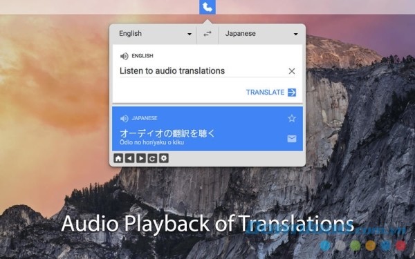 Translator for Google Translate cho Mac hỗ trợ đọc bản dịch