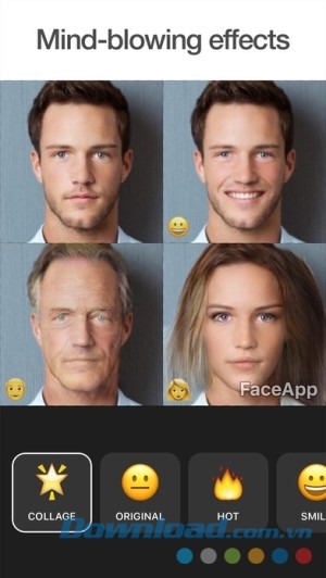 FaceApp cho iOS biến đổi khuôn mặt