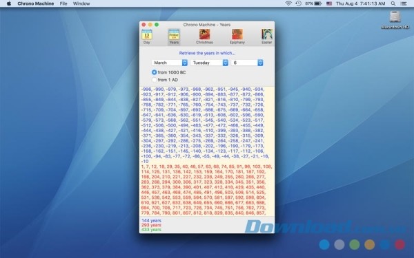 Giao diện hoạt động chính của Chrono Machine cho Mac