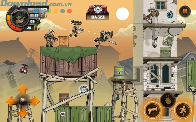 Game platform kết hợp với bắn súng 2D