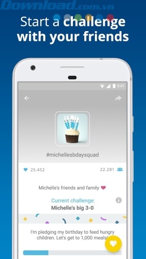 Cùng thực hiện chiến dịch từ thiện với bạn bè