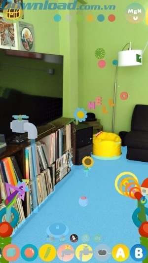 Tương tác với các sinh vật ảo trong môi trường thực tế 