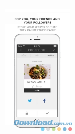 Cookbooth cho iOS dành cho tất cả mọi người