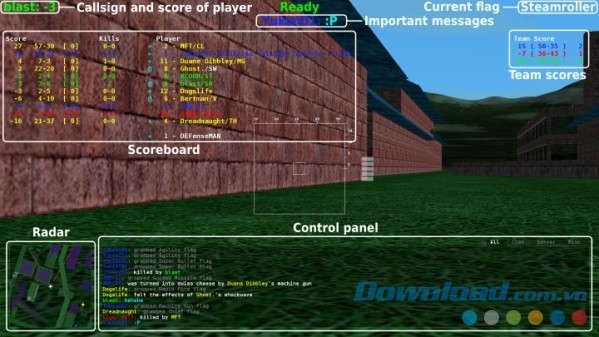 Game bắn tăng miễn phí BZFlag cho Mac