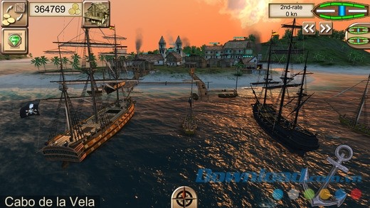 The Pirate: Caribbean Hunt cho iOS nơi so tài thủy chiến của những người mê game hải tặc