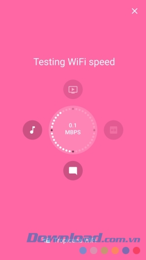 Instabridge cho Android kiểm tra tốc độ mạng