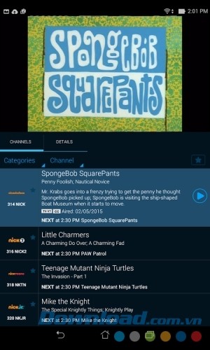 Lịch phát sóng trên AT&T U-verse cho Android