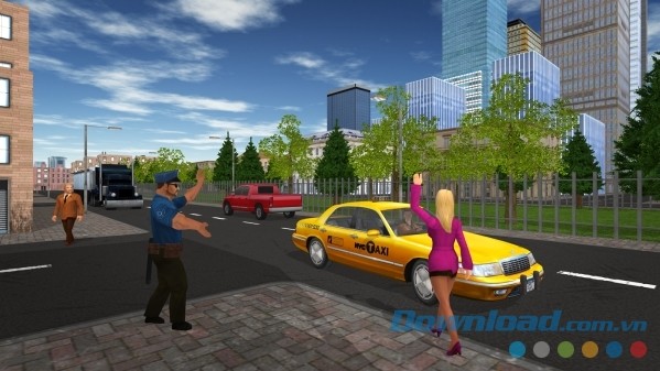 Trải nghiệm công việc của nghề lái xe chở khách trong thành phố tại Taxi Game cho Android