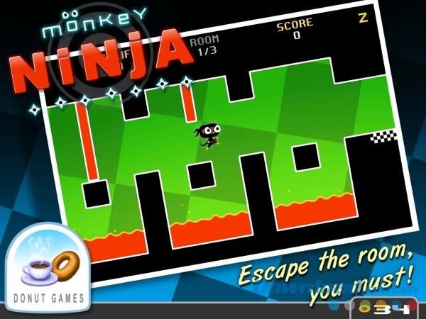 Nhiệm vụ sinh tồn thoát khỏi căn phòng nguy hiểm chỉ có tại Monkey Ninja cho Android