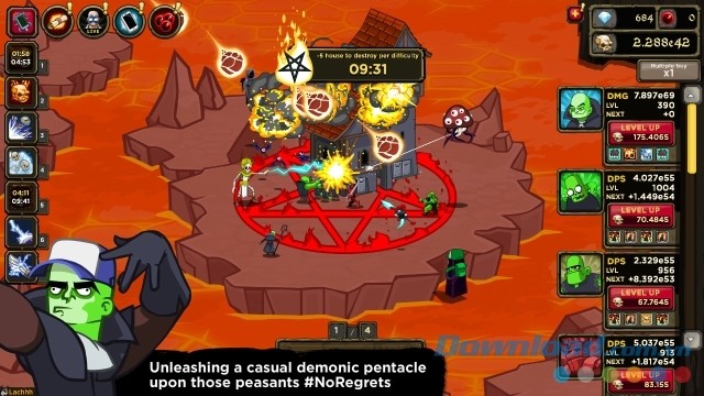 Giao diện chính của game nhấp chuột miễn phí Zombidle : REMONSTERED cho máy tính