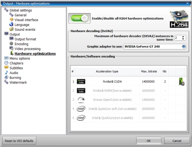 Tùy chọn thiết lập trên ConvertXtoHD Tùy chọn thiết lập trên ConvertXtoHD