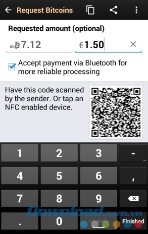 Bitcoin Wallet cho Android chuyển đổi tiền tệ
