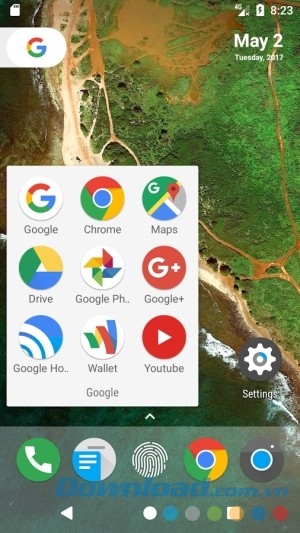 N Launcher Pro cho Android thay đổi nền điện thoại