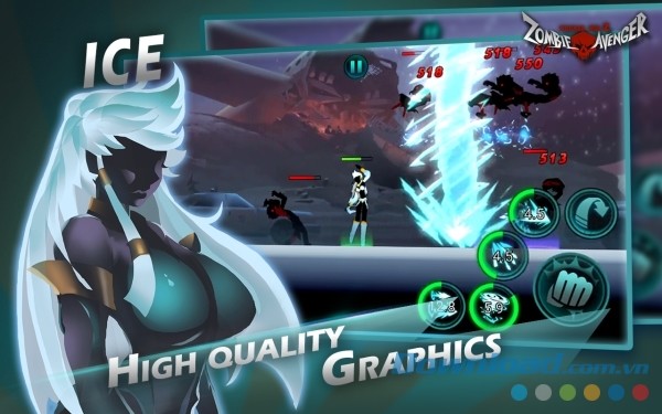 Zombie Avengers-Stickman War Z cho Android sở hữu đồ họa chất lượng cao