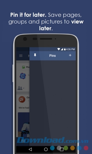 Simple for Facebook Pro cho Android pin bài để đọc sau