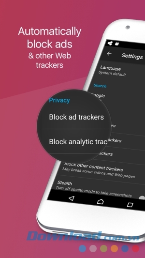 Firefox Focus cho Android chặn quảng cáo